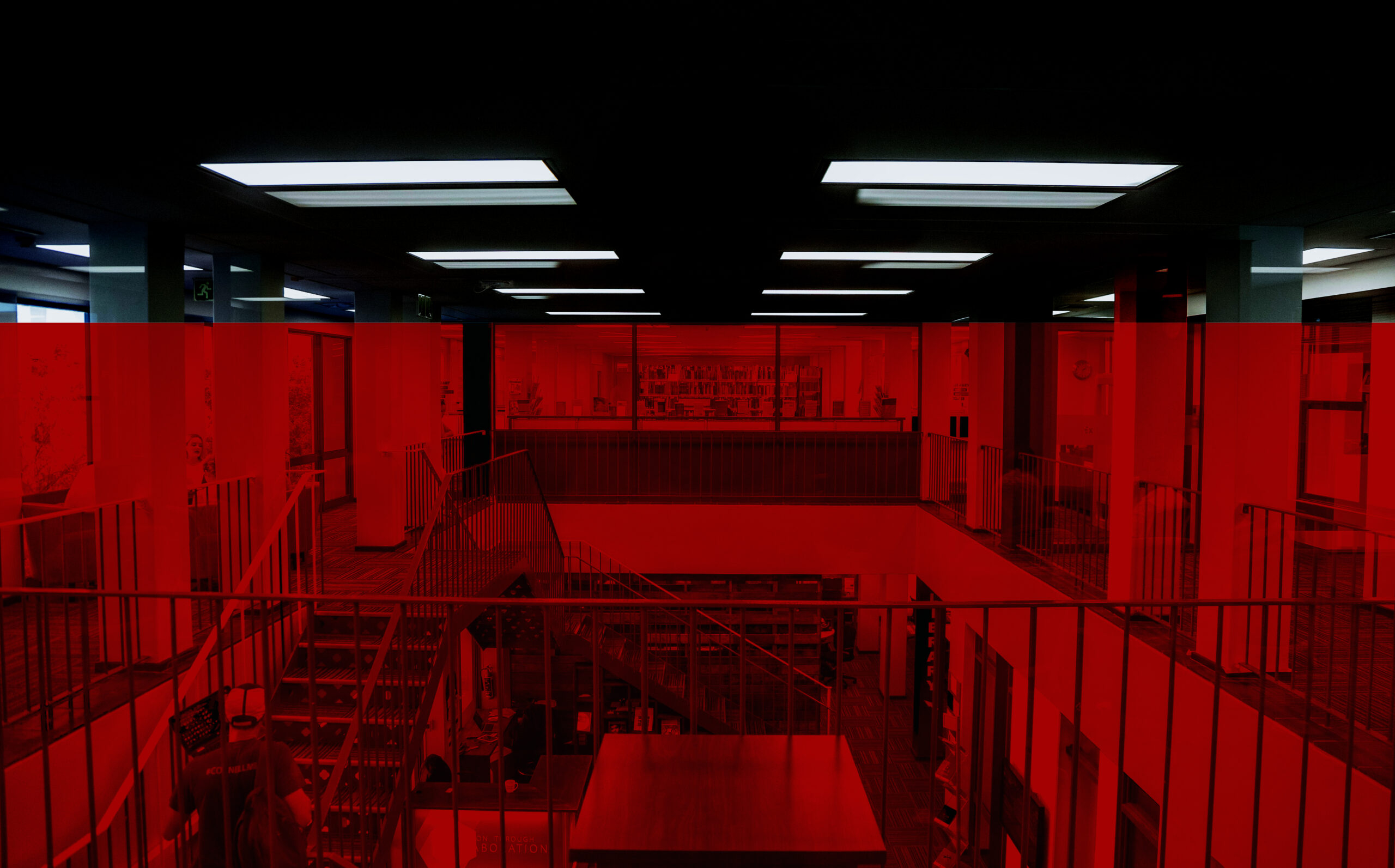 Red & Black Interior Photograph