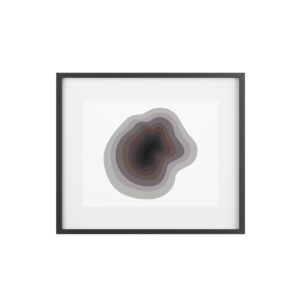 Abstract Layered Topography | Framed Neutral Wall Art