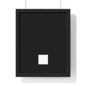 Black Poster with White Square | Framed