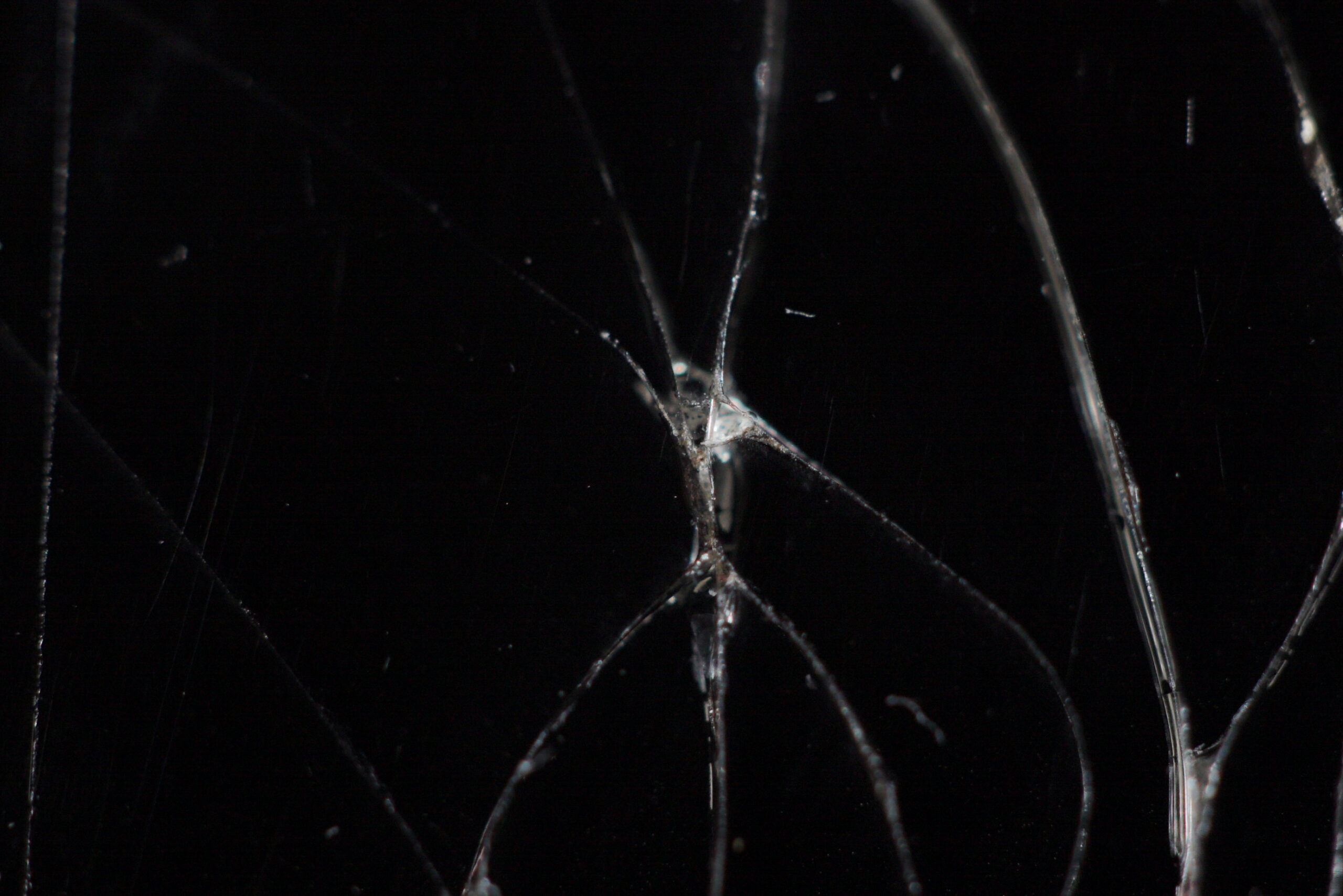 Macro Cracked Screen