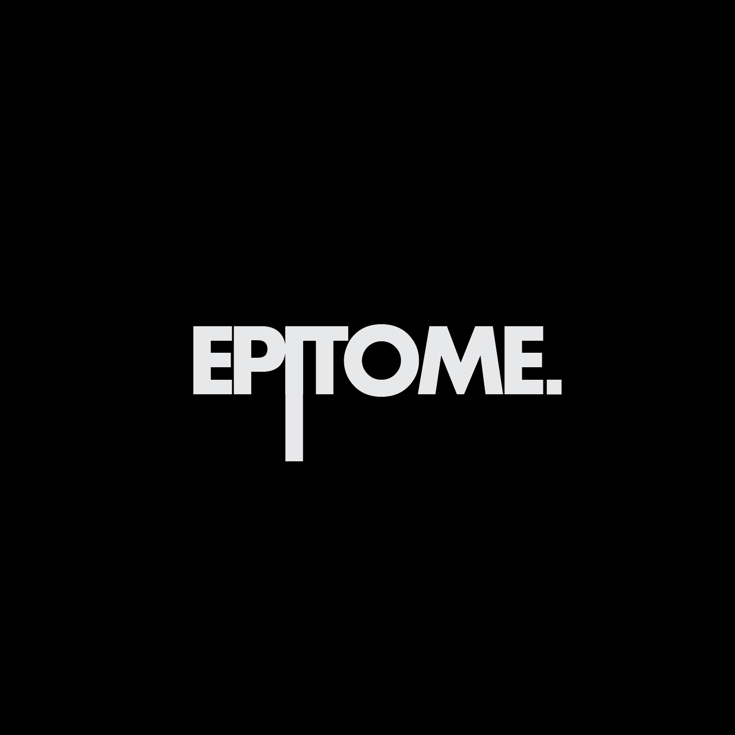 Epitome | White on Black 1x1 Logo