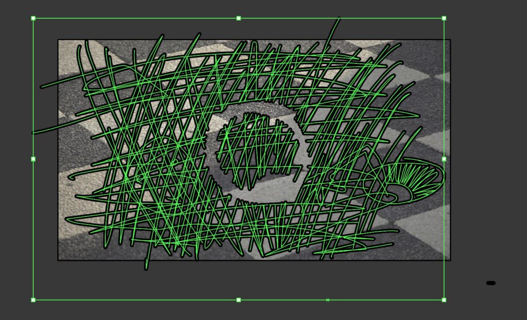 Green Lines Digital Sketch – Frequency