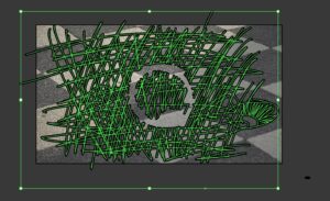 Green Lines Digital Sketch - Frequency